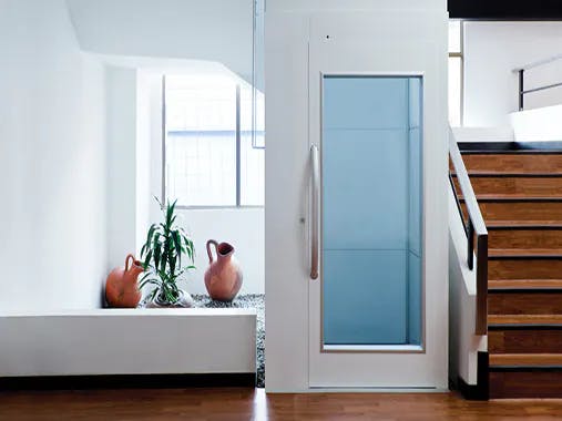 Wheelchair accessible lift for home use